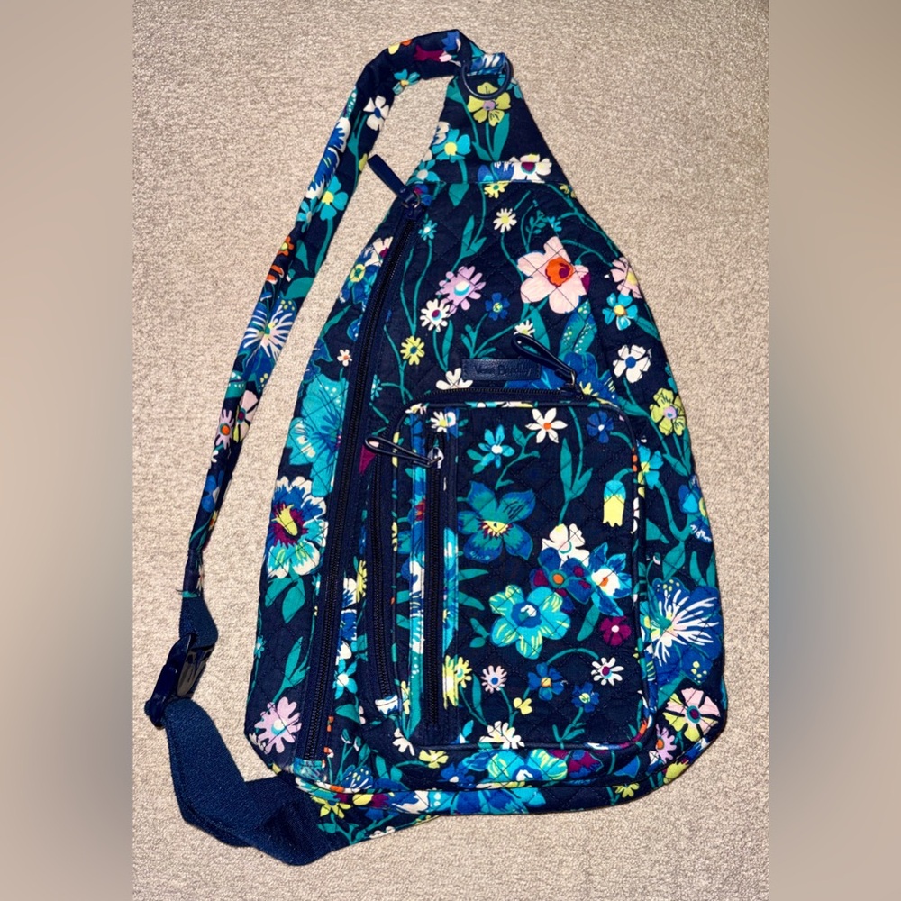 Vera Bradley Moonlight Garden Sling Bag - Blue